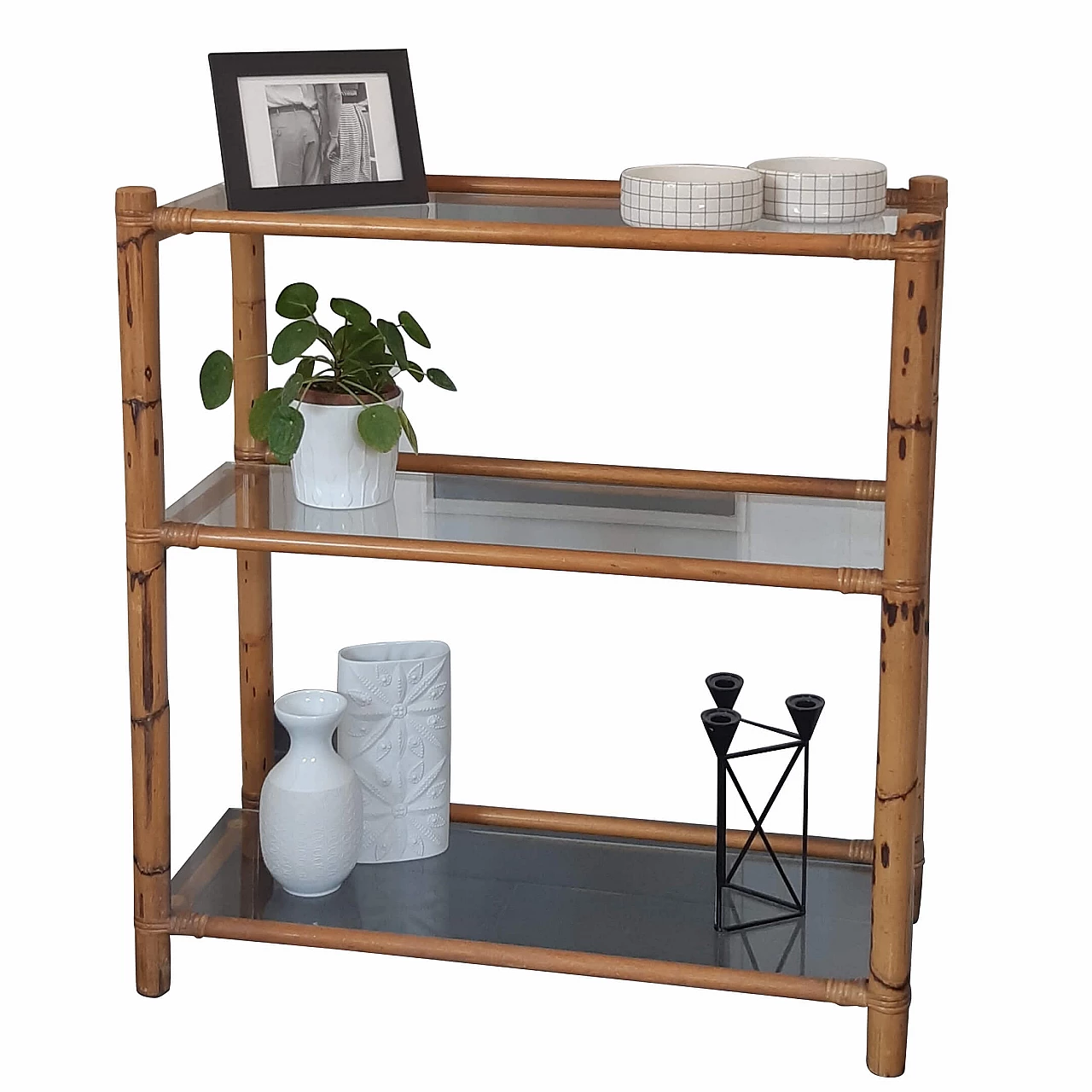 Libreria in bambù, anni '70 1323957