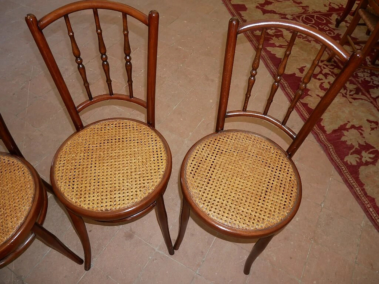 Series of 4 chairs marked with the brand J & J Kohn Wien Austria, beginning 20th century 1324149