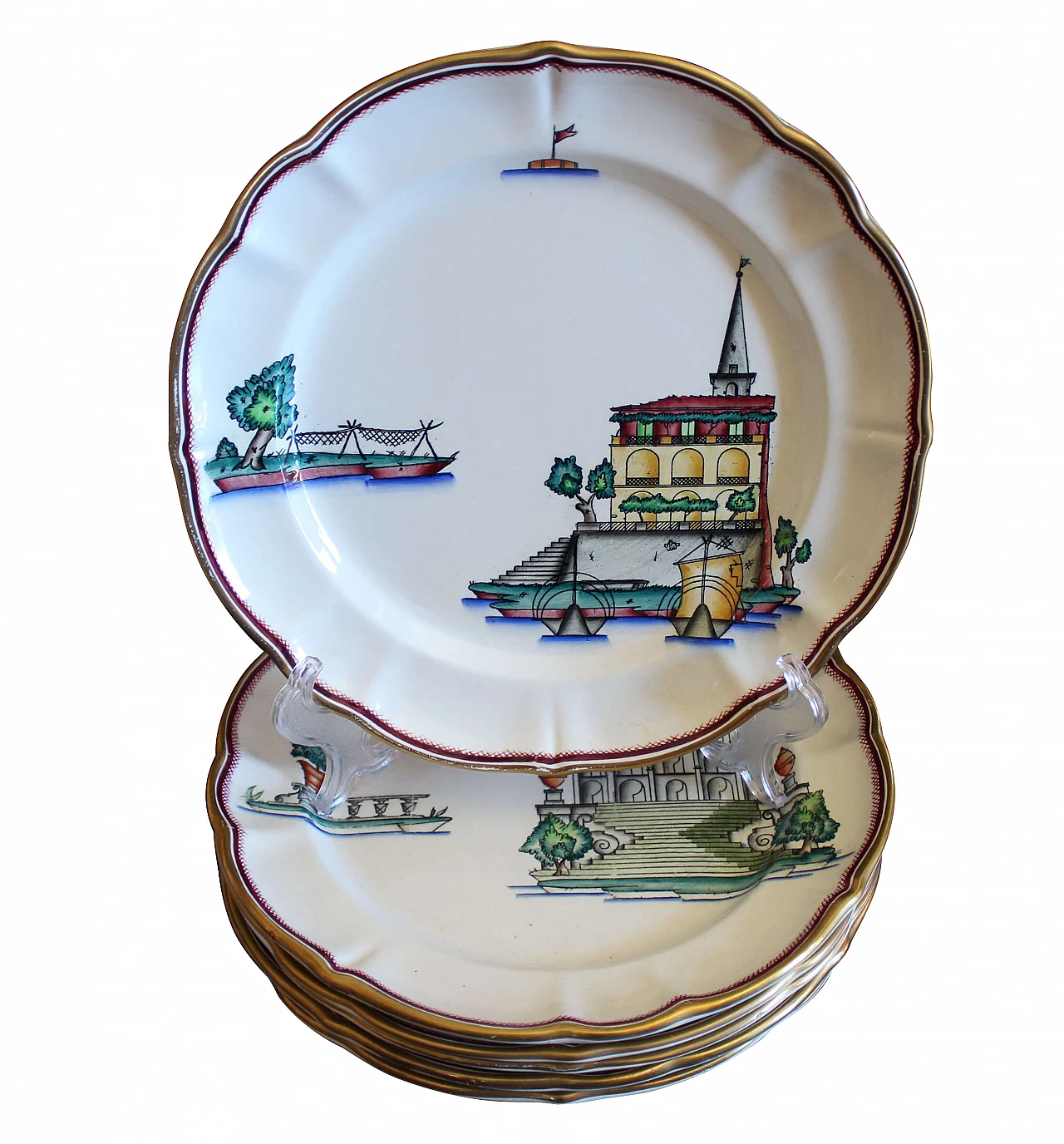 6 Piatti in ceramica Laveno di Guido Andlovitz, anni '30 1324261