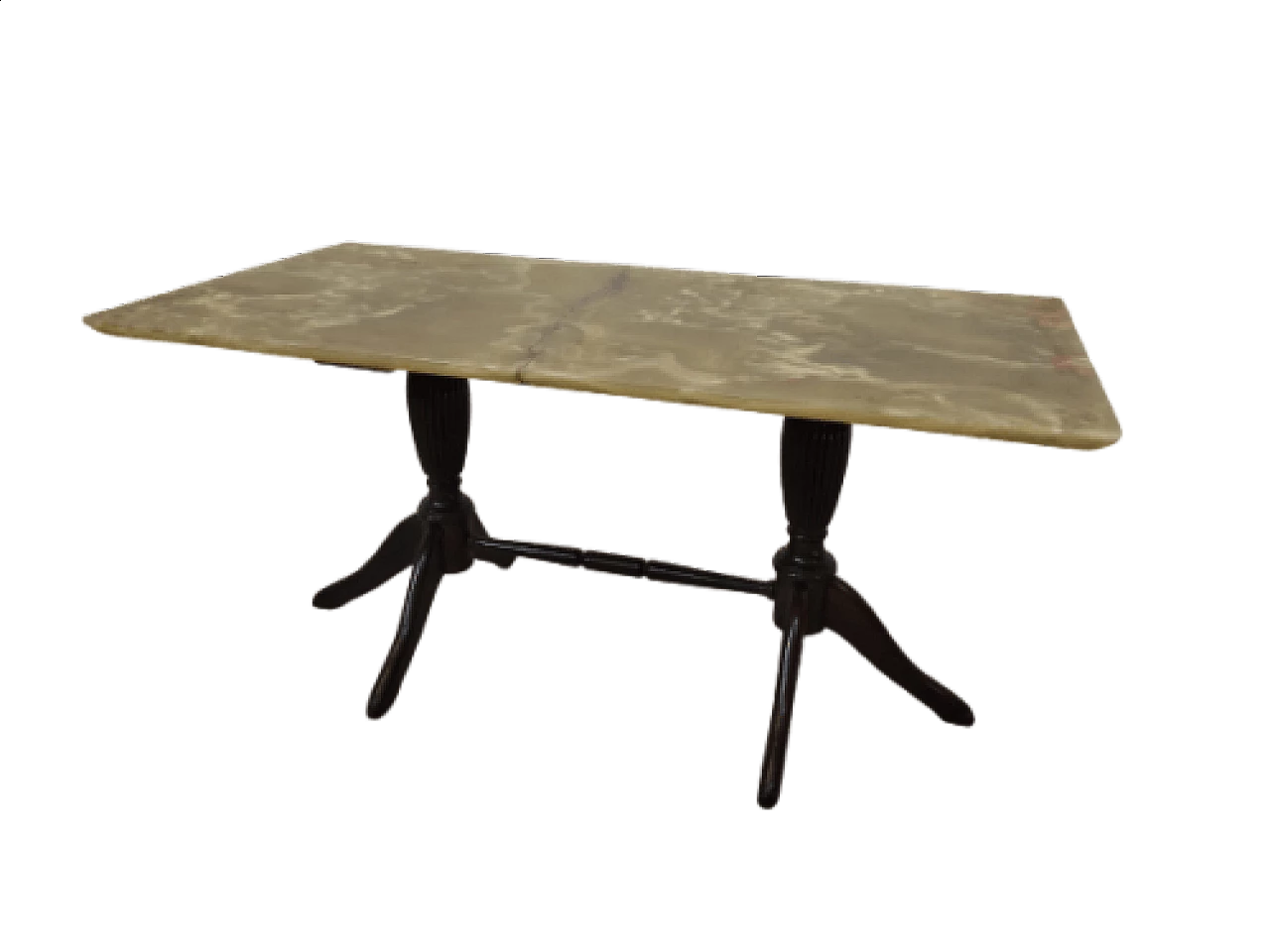 Tavolino inglese stile Regency con piano in onice, anni '50 1324306