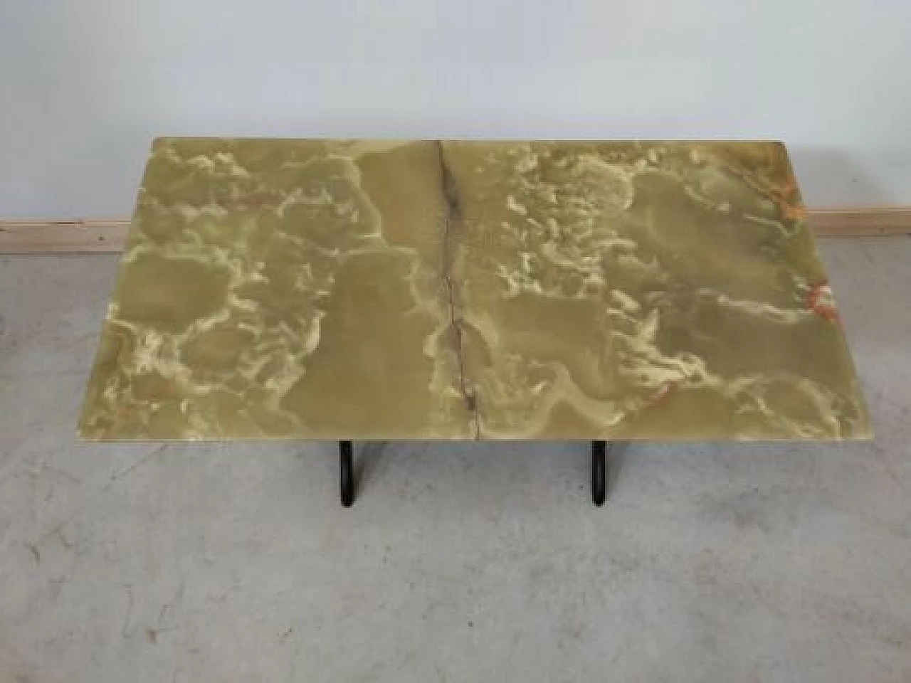 English Regency style coffee table with onyx top, 1950s 1324308