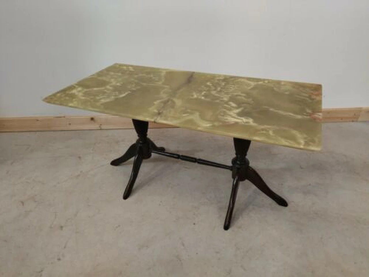 English Regency style coffee table with onyx top, 1950s 1324309