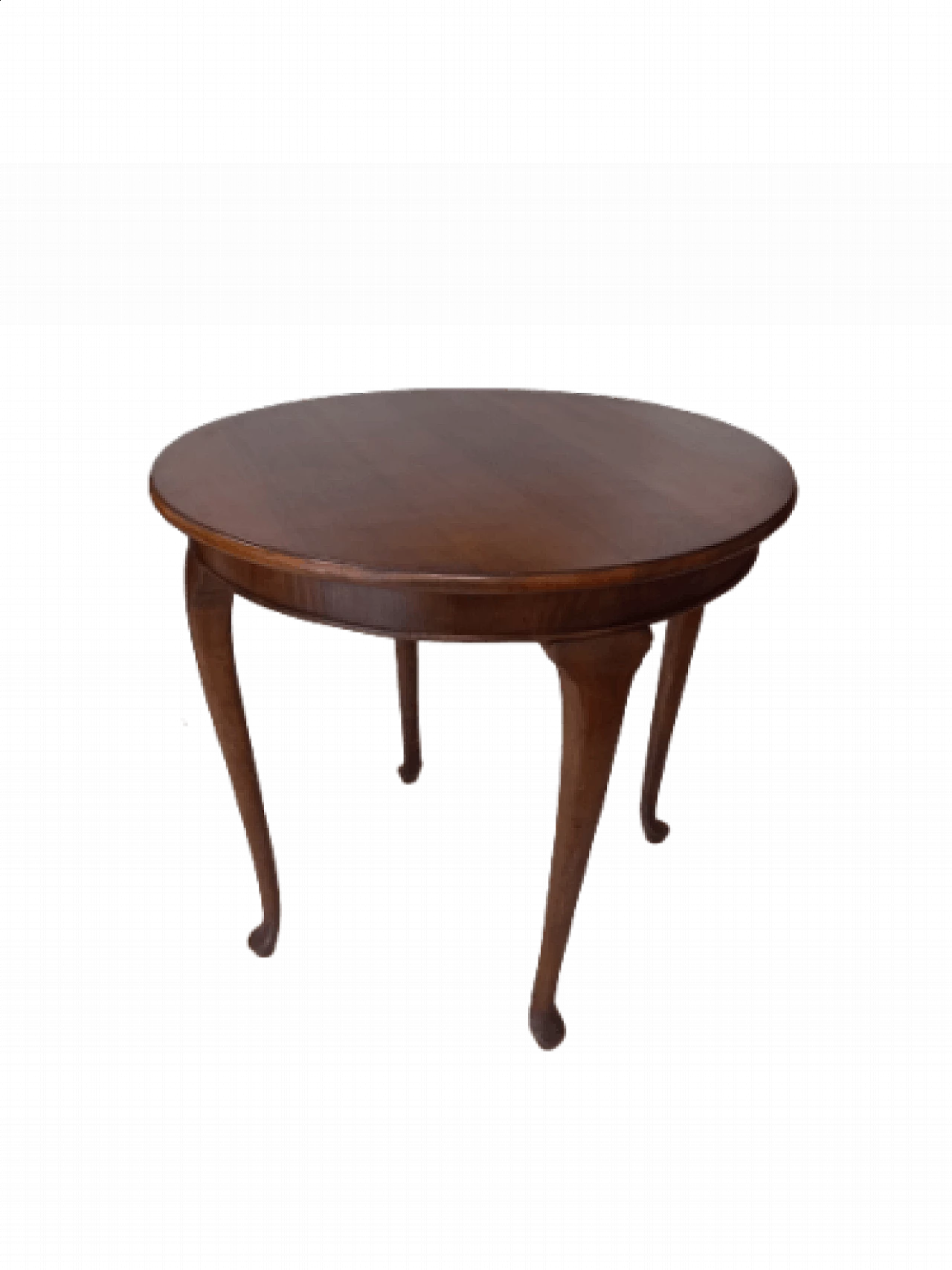 Round English coffee table in stained beech, first half of the 20th century 1324384