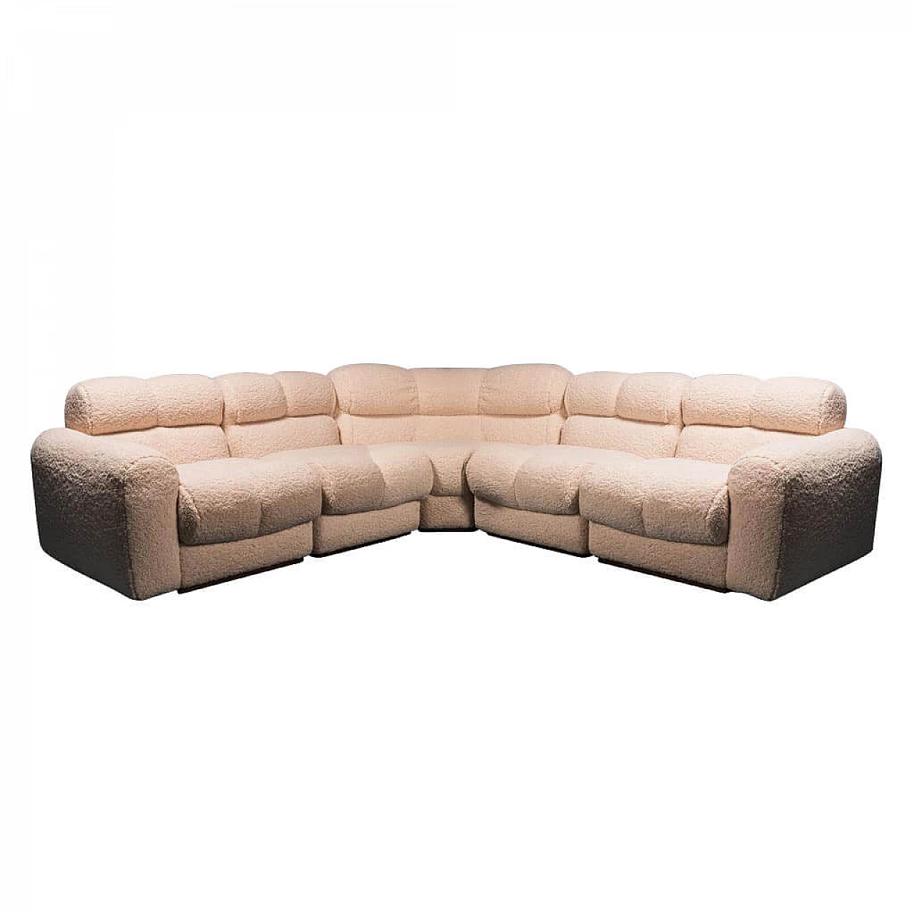 Modular sofa 5 elements in bouclé, 70s 1324511