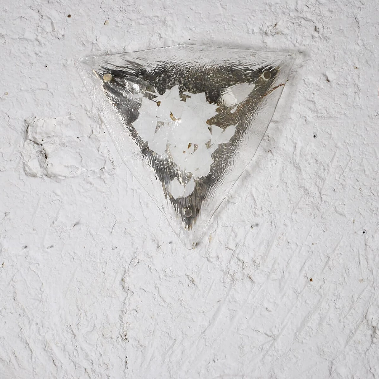 Applique triangolare in vetro di Gino Vistosi, anni '60 1324584