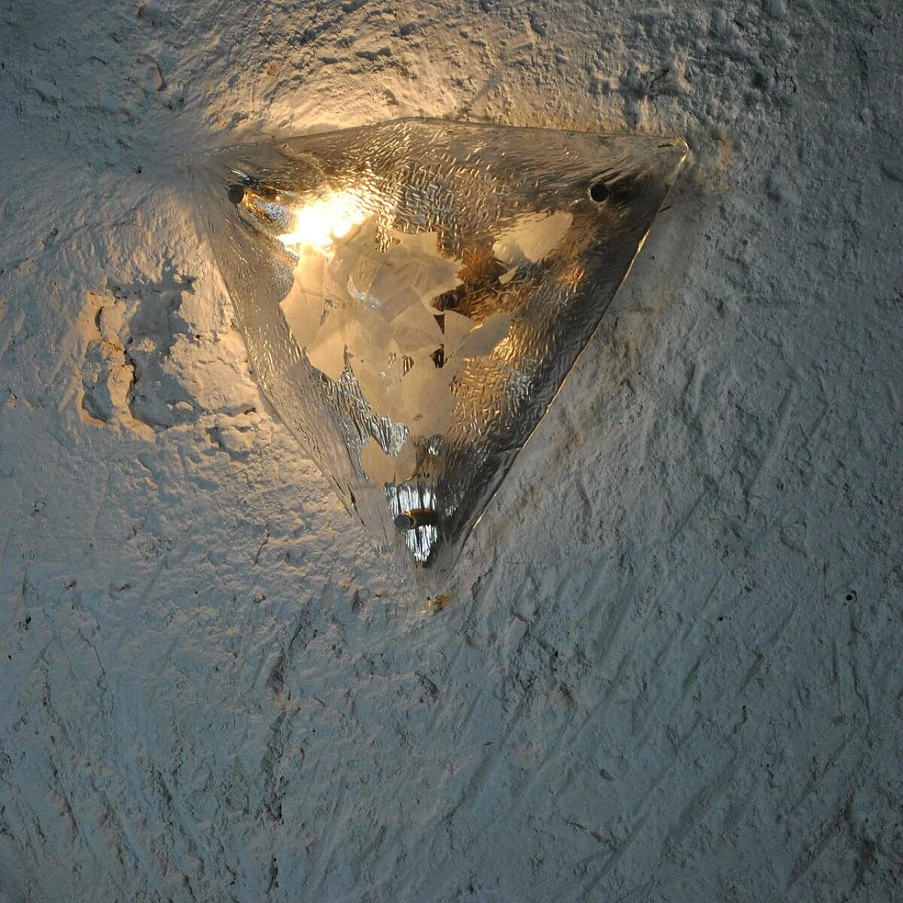 Applique triangolare in vetro di Gino Vistosi, anni '60 1324585