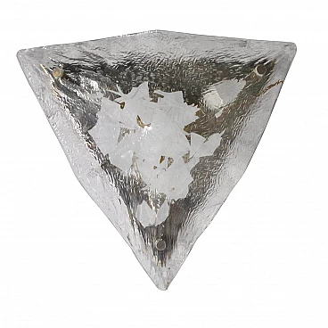 Applique triangolare in vetro di Gino Vistosi, anni '60