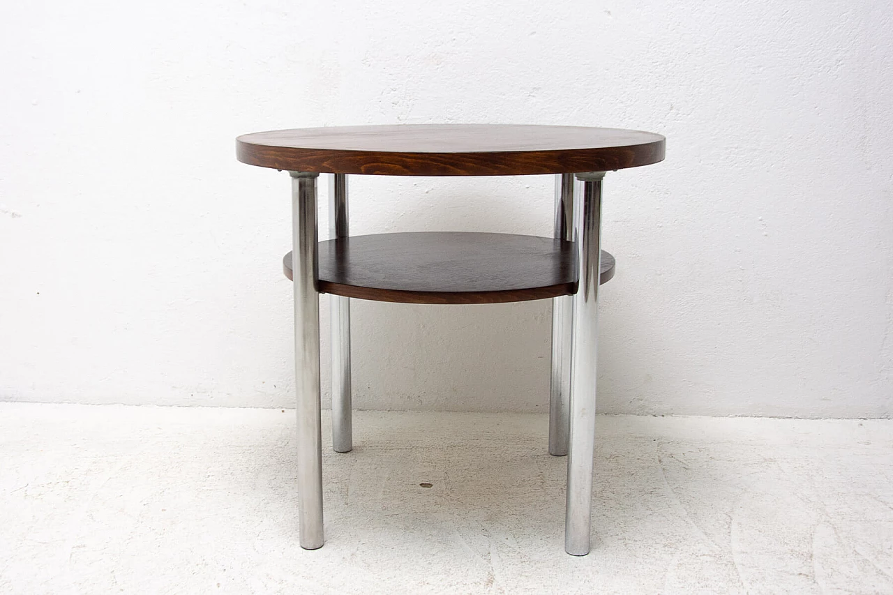 Chromed Bauhaus coffee table by Robert Slezak, 1930s 1324660