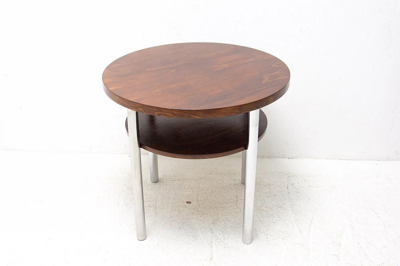 Chromed Bauhaus coffee table by Robert Slezak, 1930s 1324661