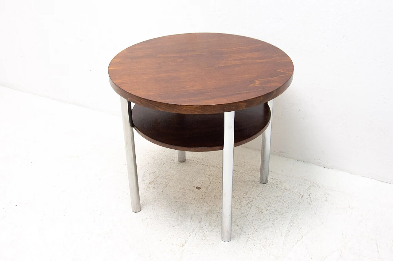 Chromed Bauhaus coffee table by Robert Slezak, 1930s 1324662