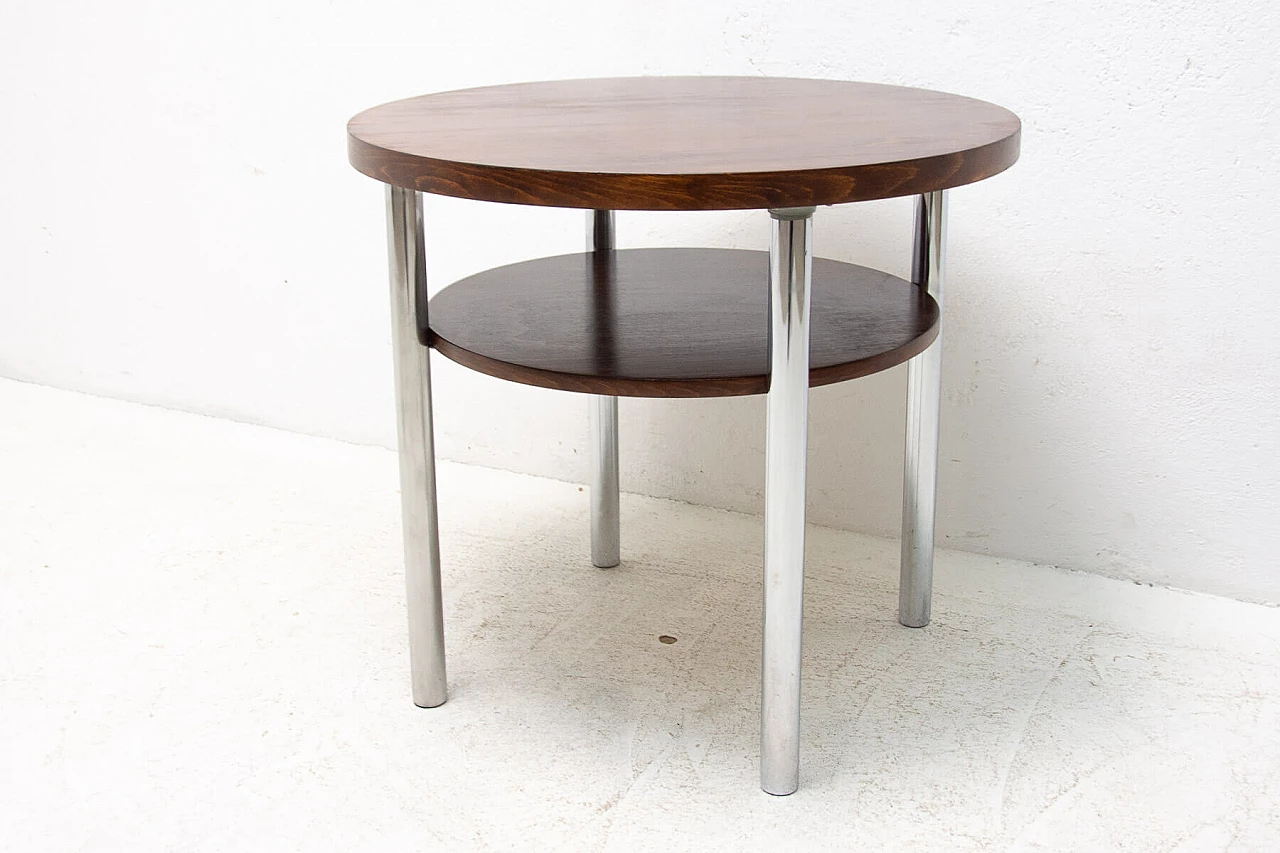 Chromed Bauhaus coffee table by Robert Slezak, 1930s 1324663