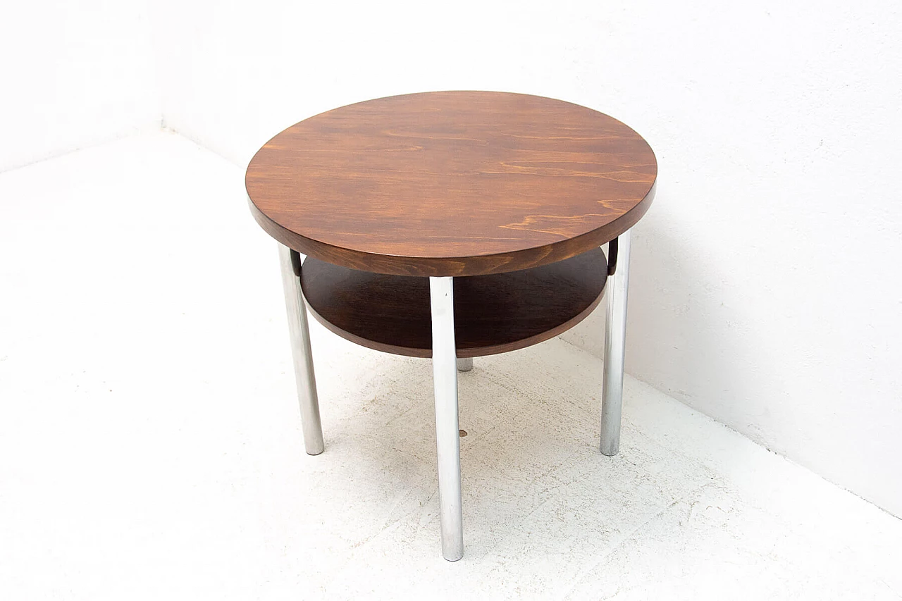 Chromed Bauhaus coffee table by Robert Slezak, 1930s 1324664