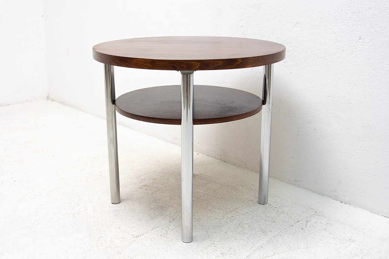 Chromed Bauhaus coffee table by Robert Slezak, 1930s 1324665