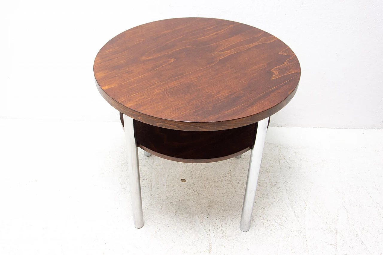 Chromed Bauhaus coffee table by Robert Slezak, 1930s 1324666