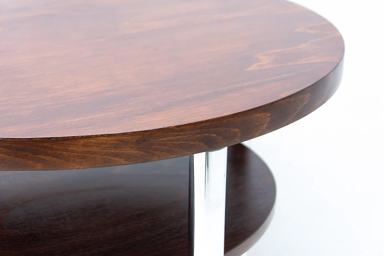 Chromed Bauhaus coffee table by Robert Slezak, 1930s 1324668