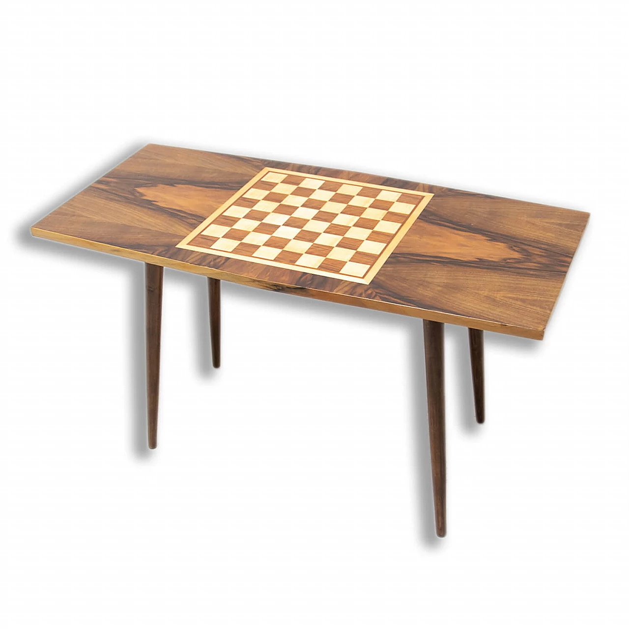 Wooden coffee table with checkered pattern, 1960s 1324732