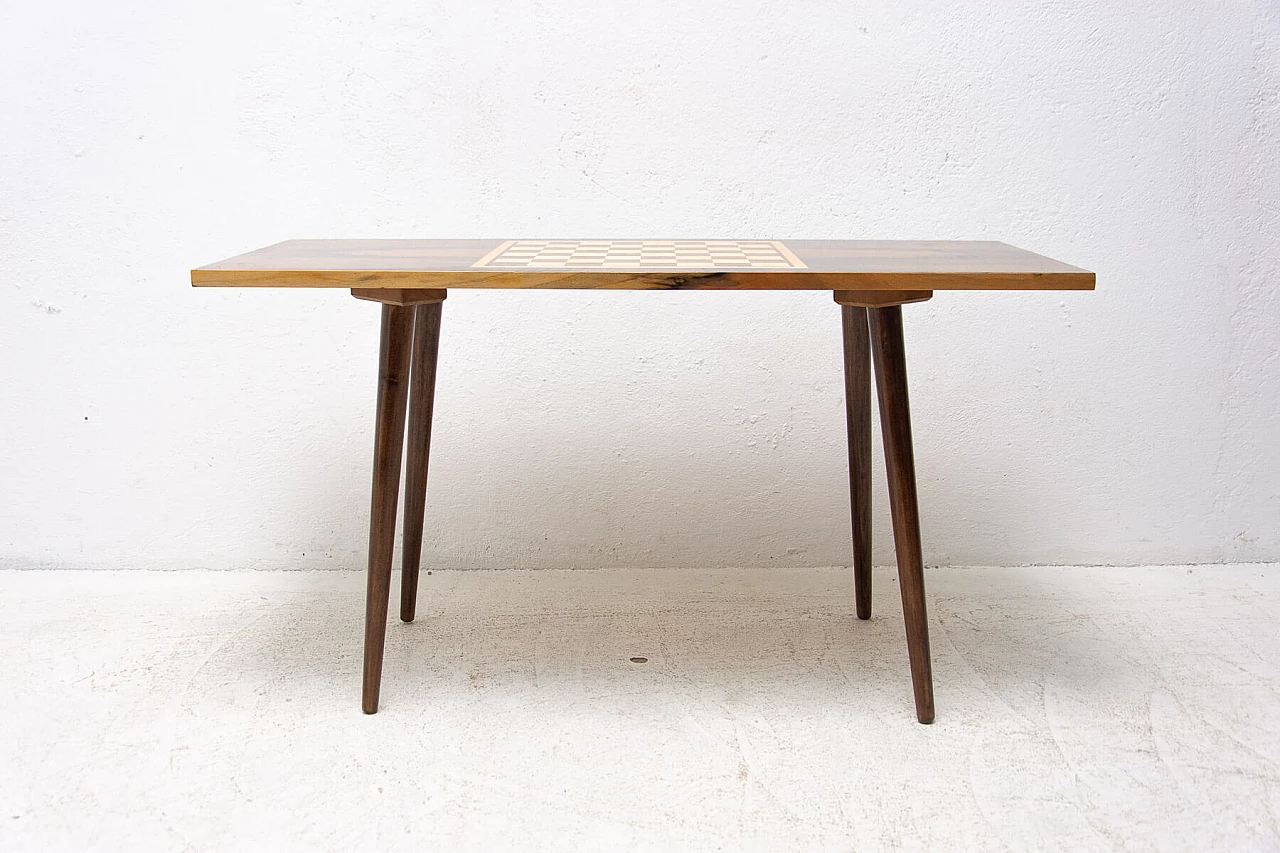 Wooden coffee table with checkered pattern, 1960s 1324733