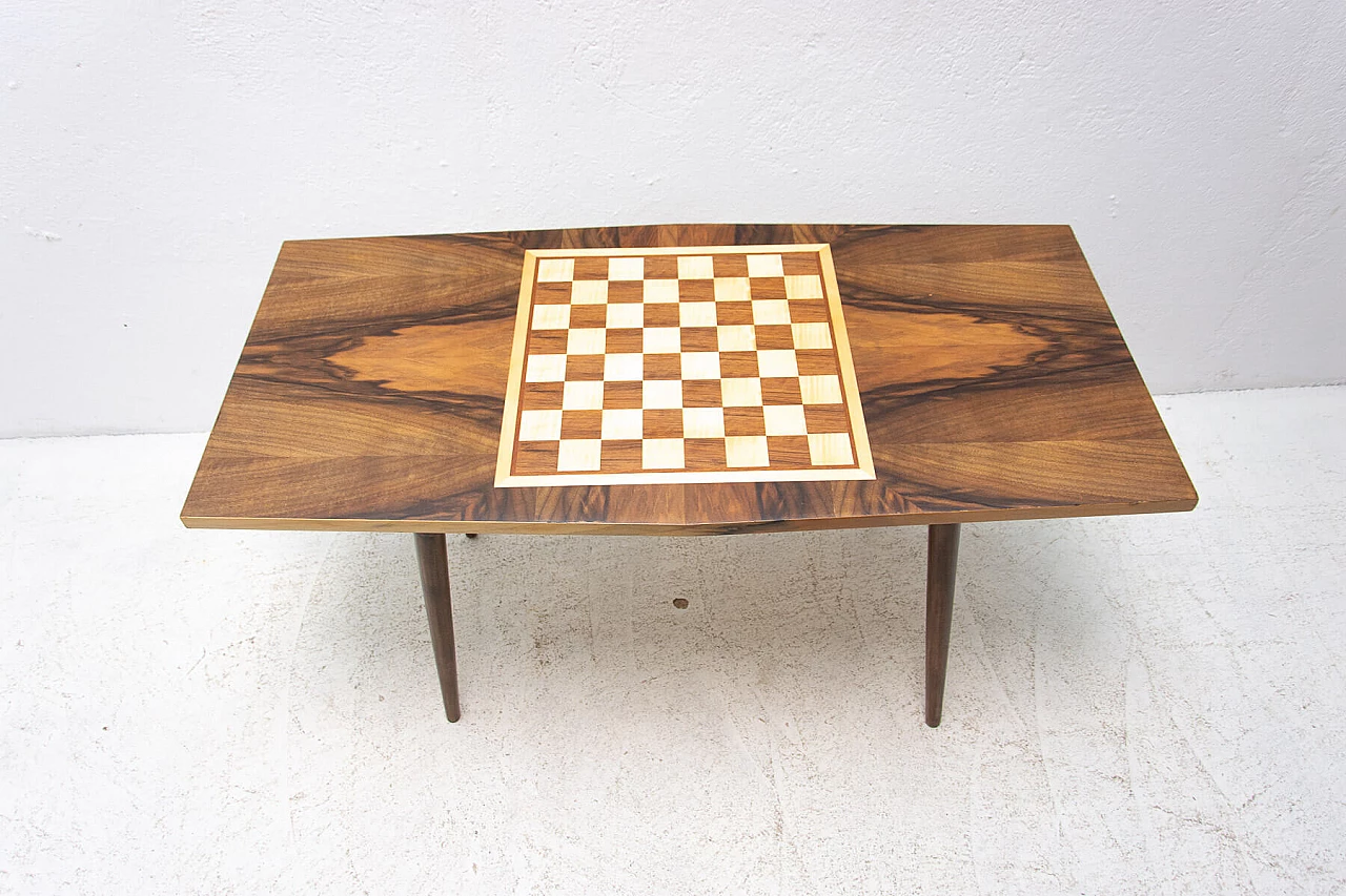 Wooden coffee table with checkered pattern, 1960s 1324739