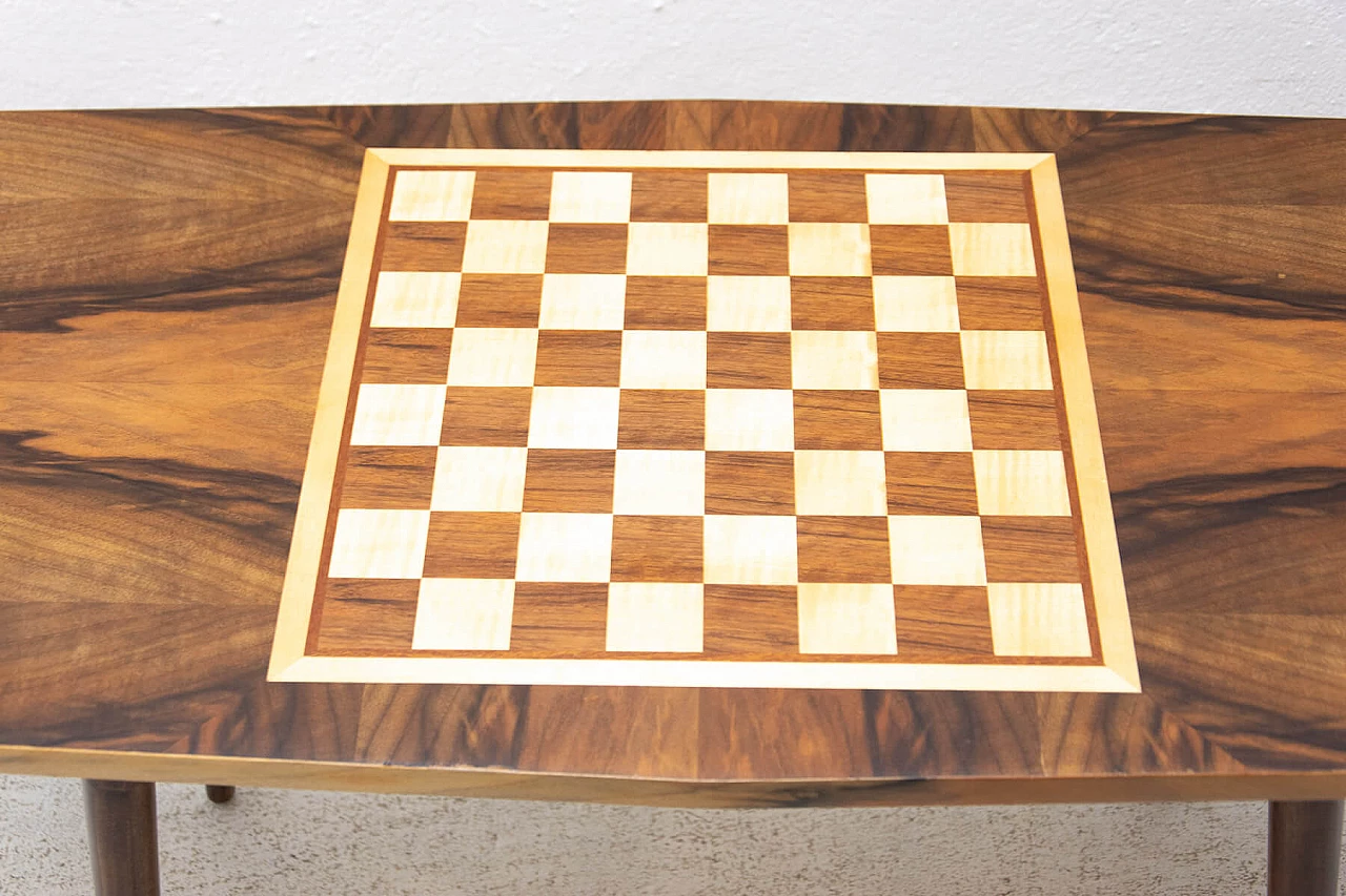 Wooden coffee table with checkered pattern, 1960s 1324740
