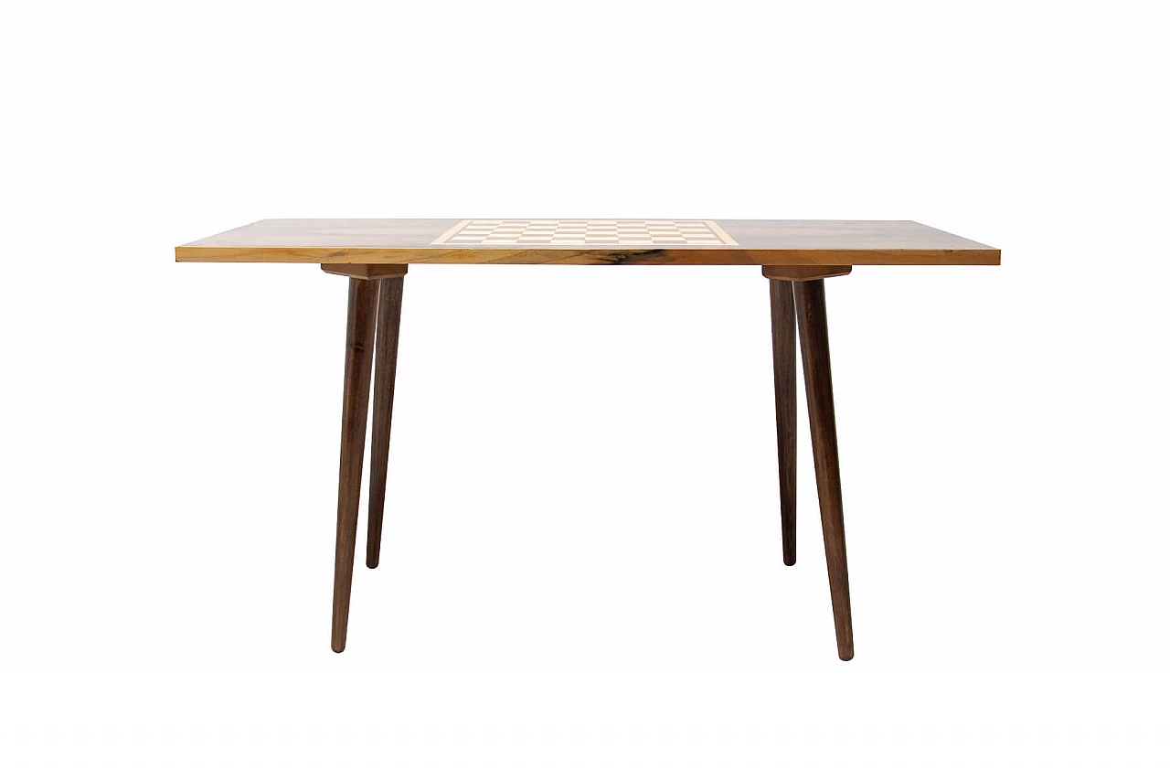 Wooden coffee table with checkered pattern, 1960s 1324780