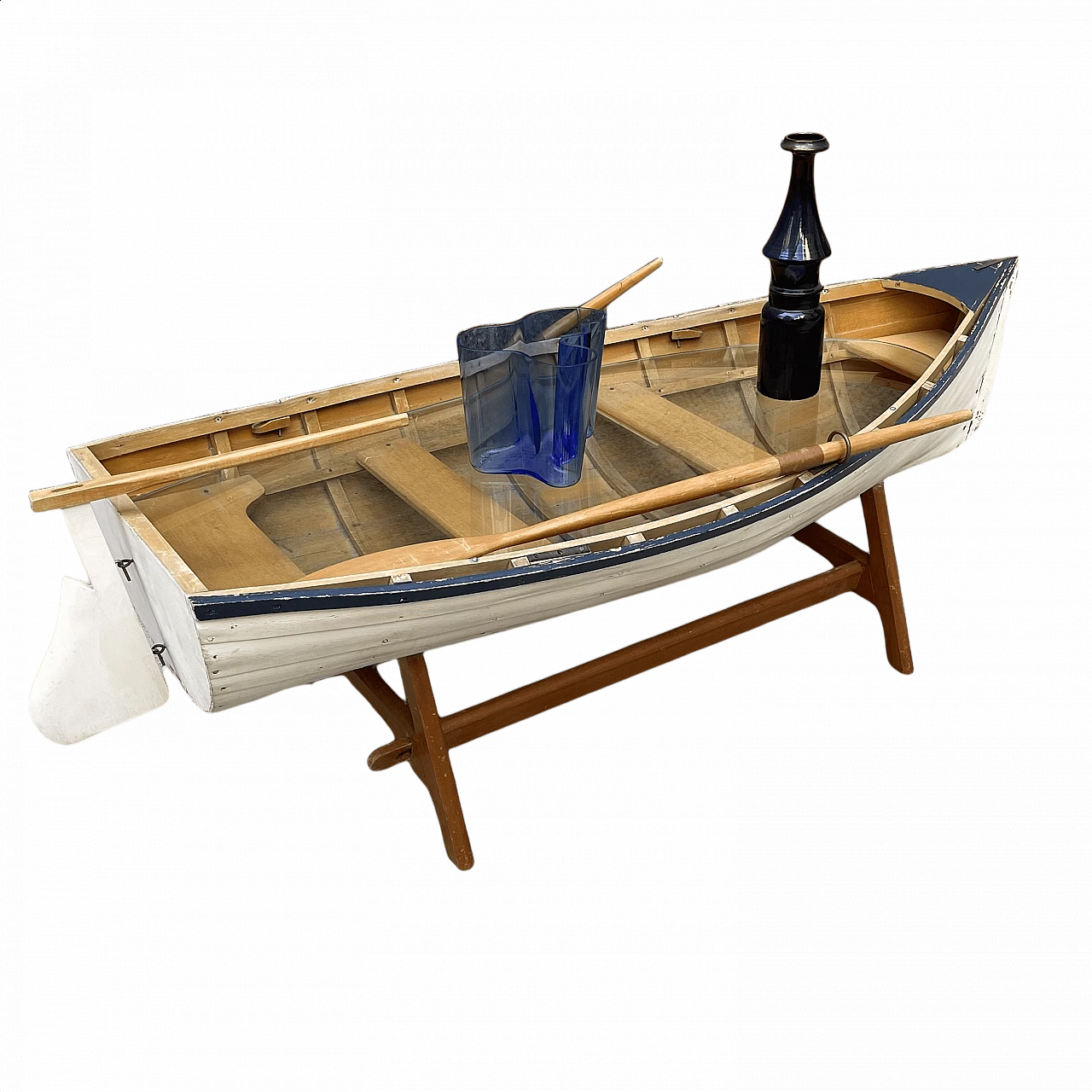 Tavolino da caffè artigianale, fedele riproduzione di una barca 1325078
