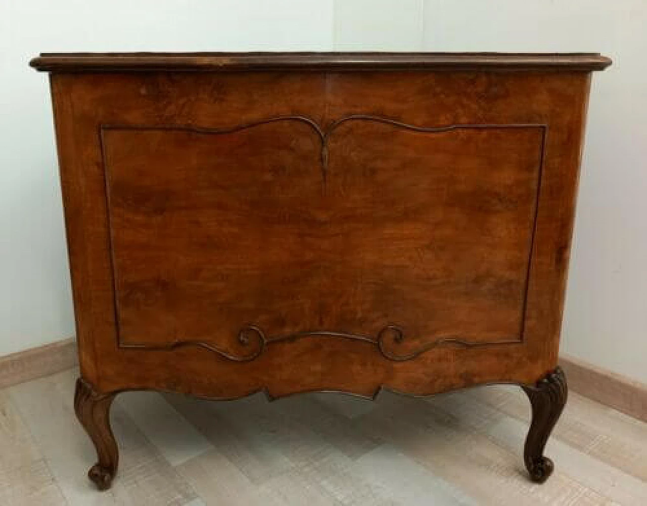 Louis XV style walnut-root slab desk 1325172