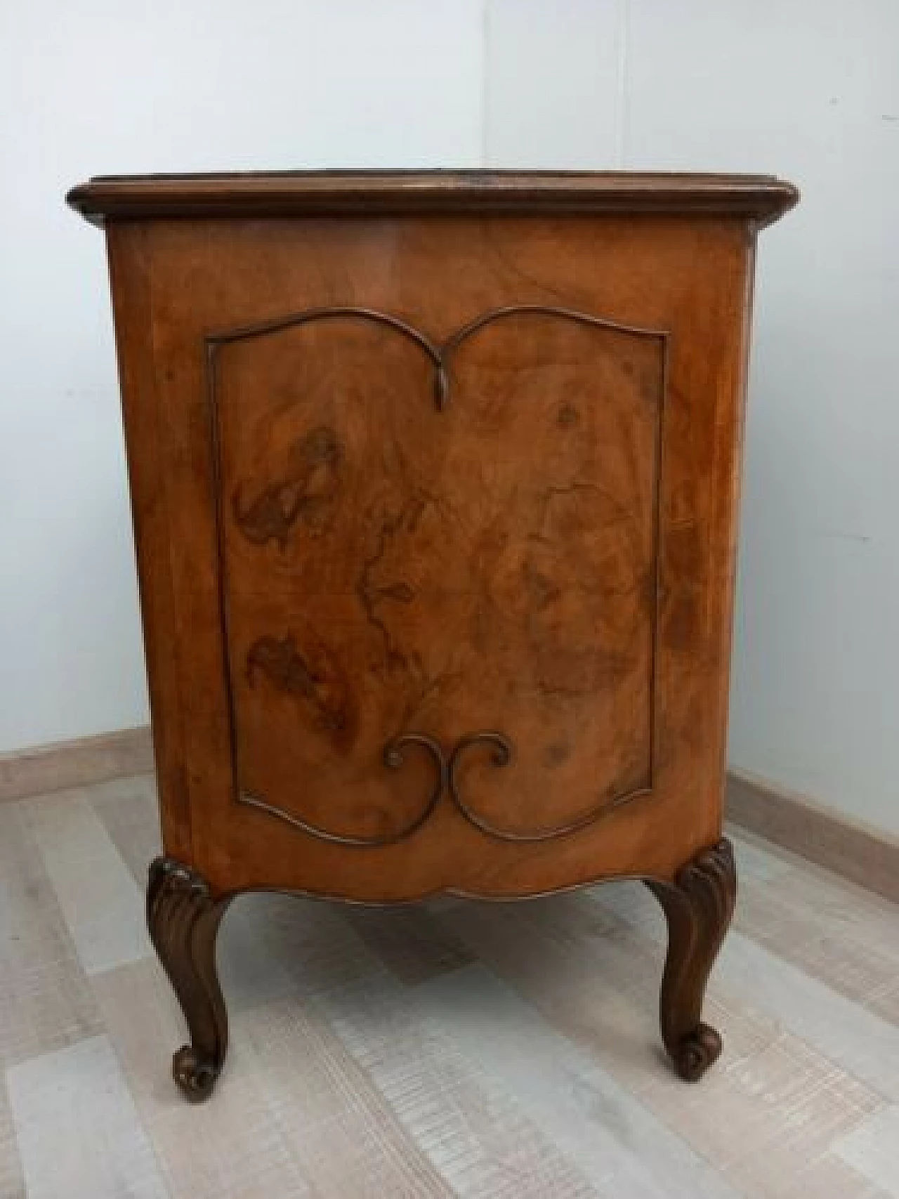 Louis XV style walnut-root slab desk 1325173
