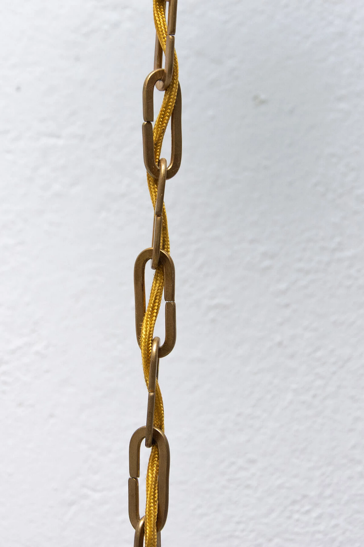 Lampadario in cristallo e ottone, anni '30 1325356