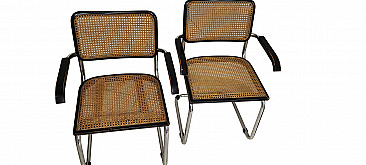 2 Cesca chairs with armrests by Marcel Breuer, 1960s