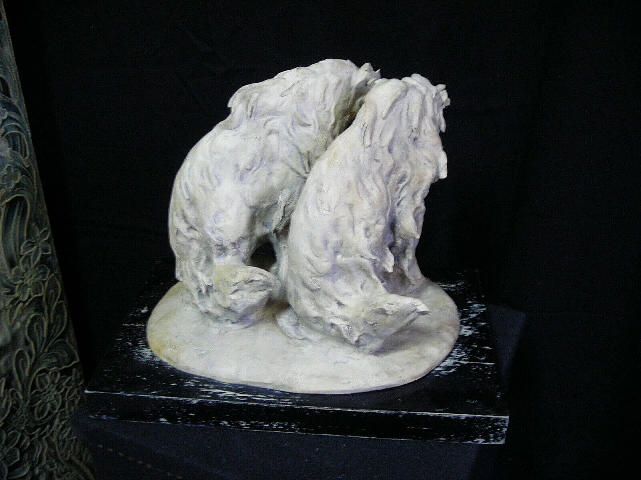 Tornati, Coppia di levrieri russi, statuetta in terracotta, inizio '900 1325898