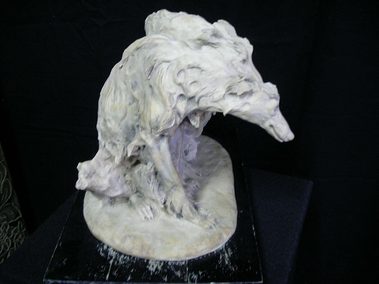 Tornati, Coppia di levrieri russi, statuetta in terracotta, inizio '900 1325899