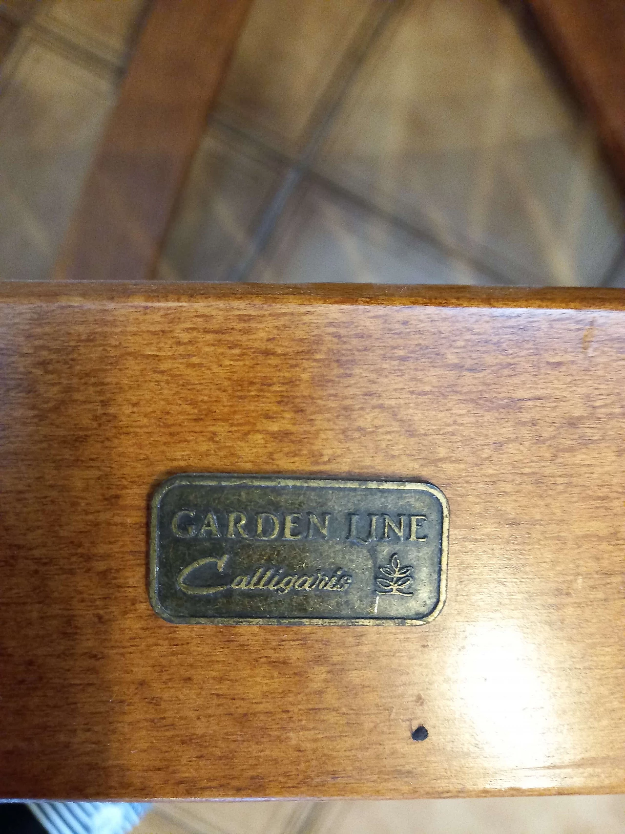 Wooden food trolley with removable tray 1326015