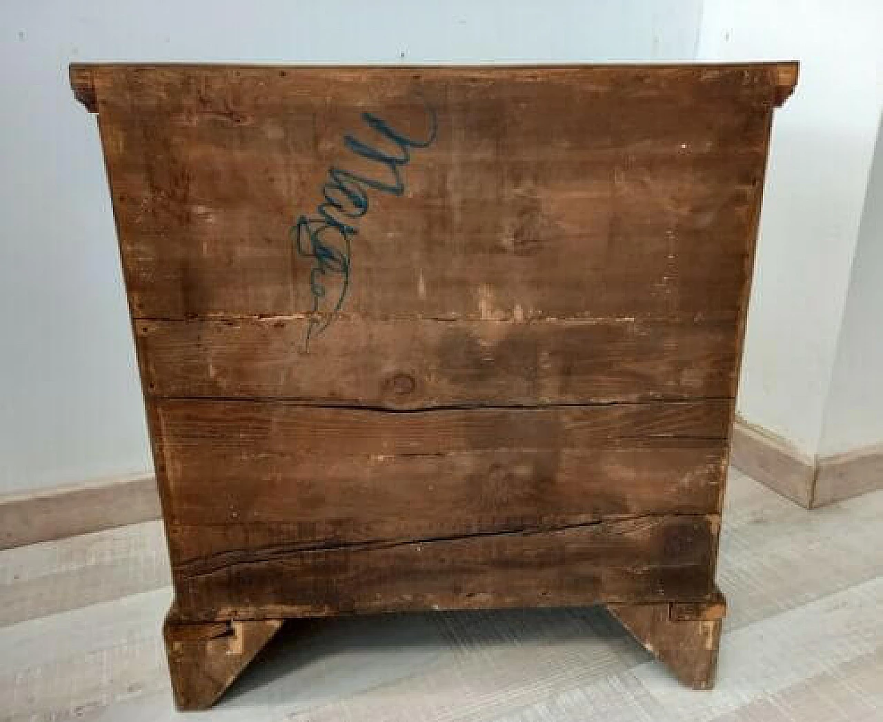 Cabinet with three drawers panelled in walnut and briarwood, 1940s 1326214