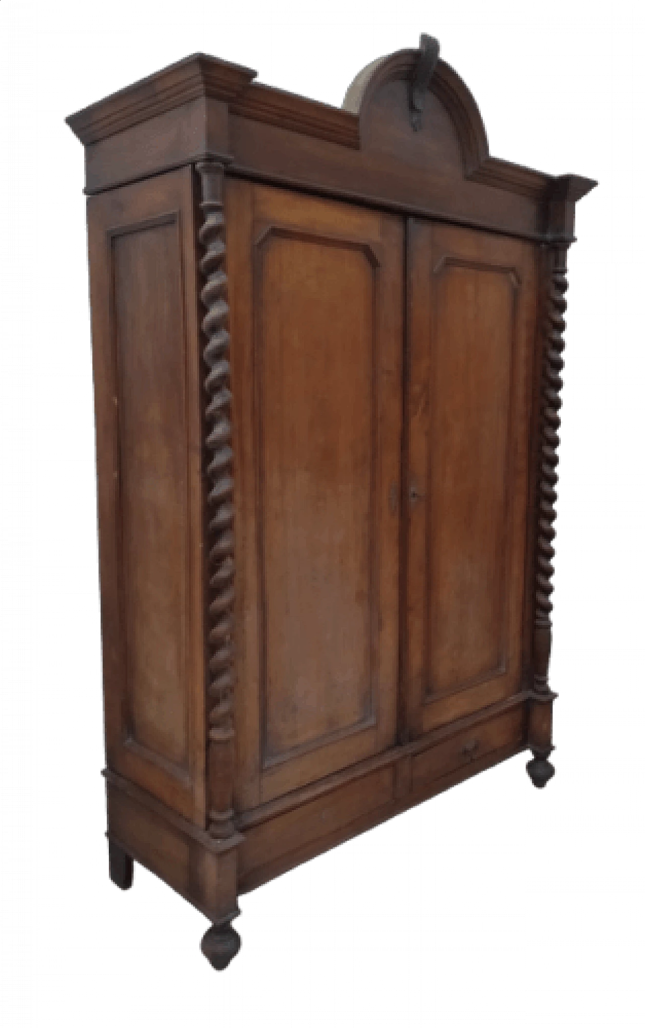 Two-door solid walnut wardrobe, late 19th century 1326726