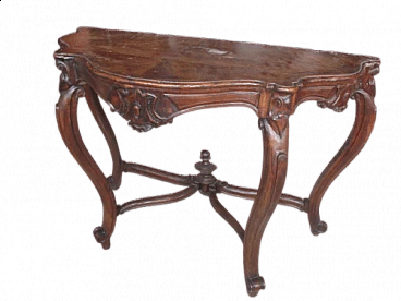 Louis Philippe walnut console table, mid-19th century
