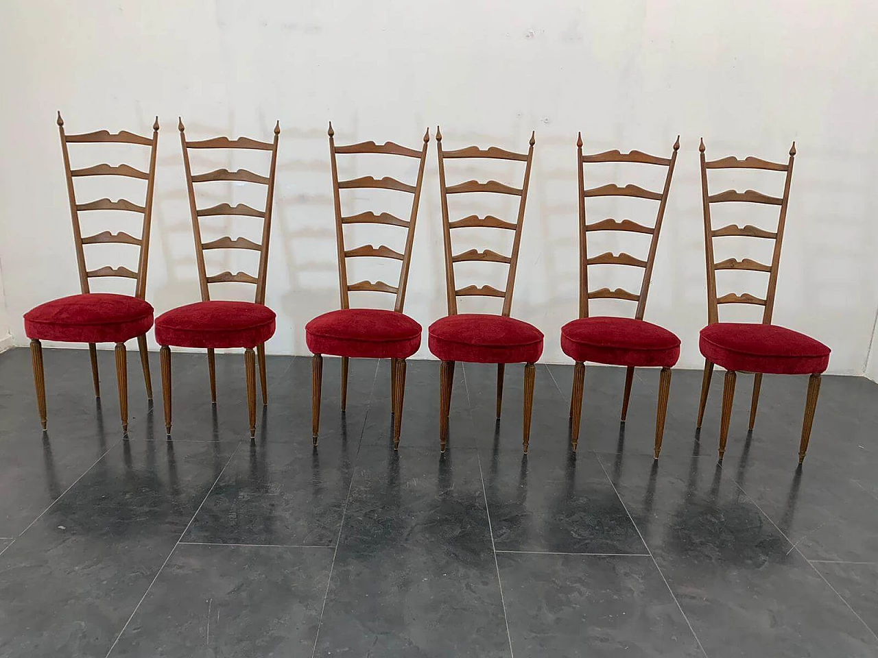 6 High-backed chairs by Paolo Buffa, 1950s 1326889