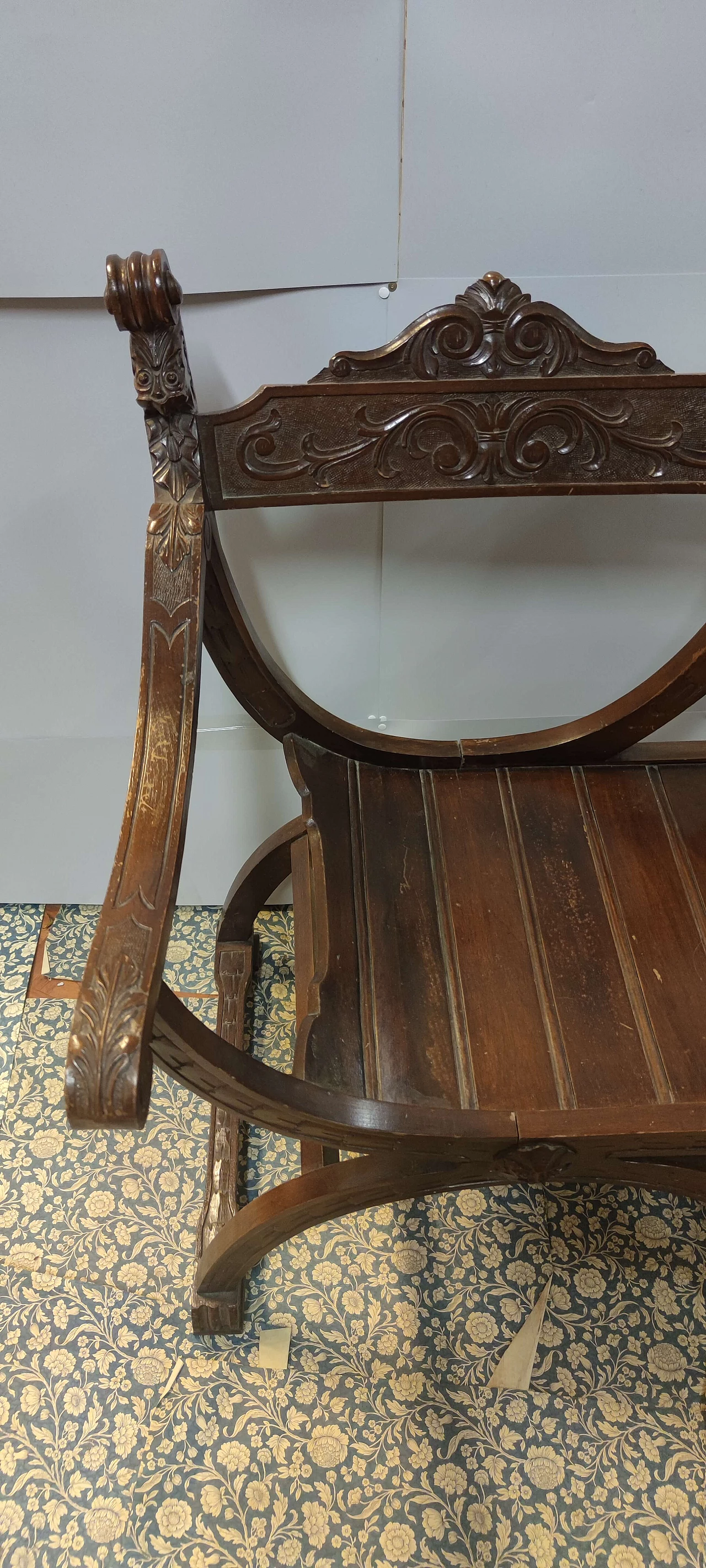 Savonarola 2-seater sofa, 1920s 1327072