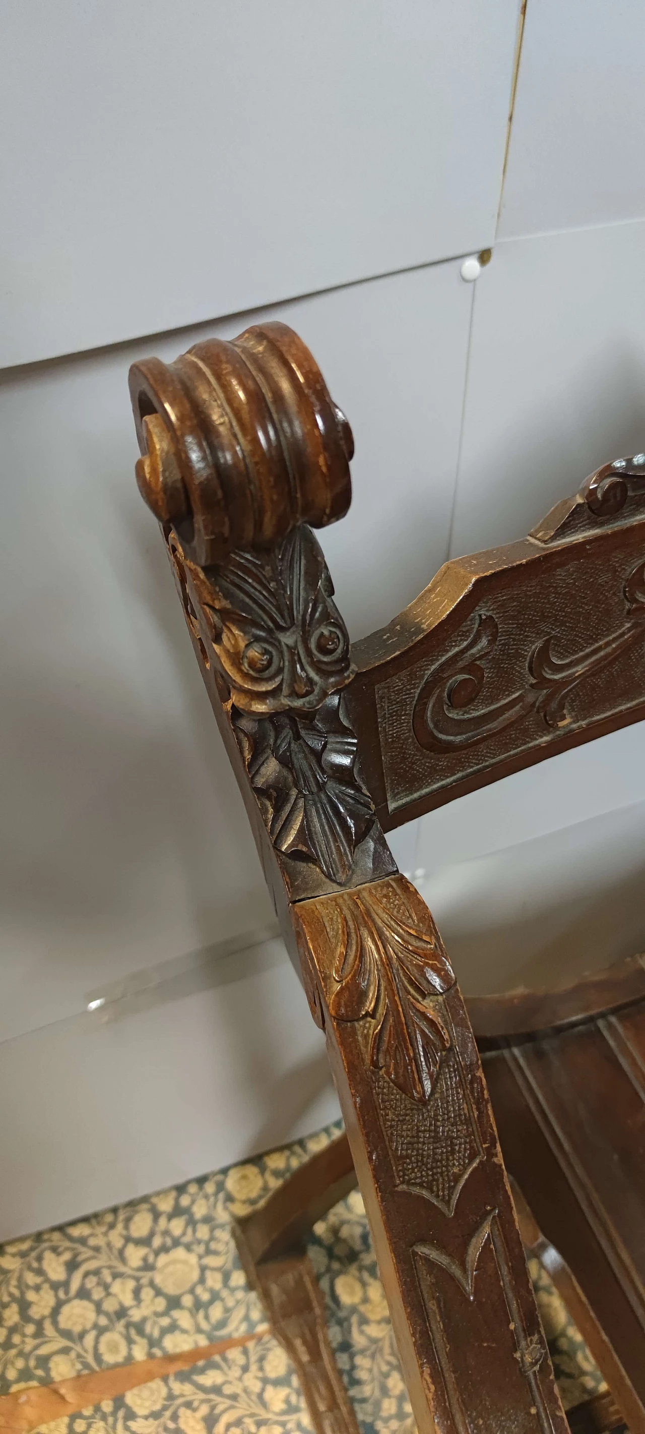 Savonarola 2-seater sofa, 1920s 1327074