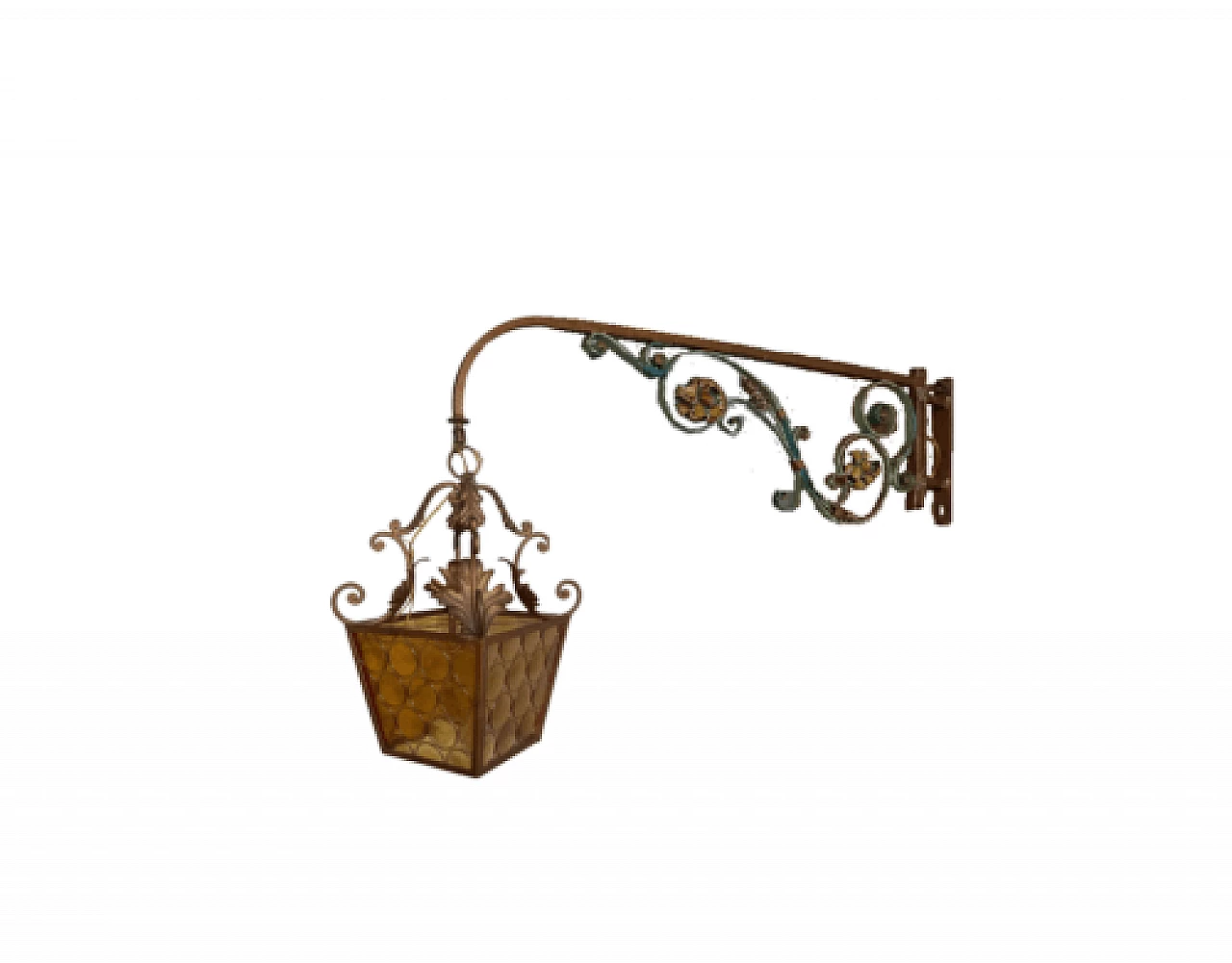 Lampione da giardino Liberty in ferro, primi '900 1327244