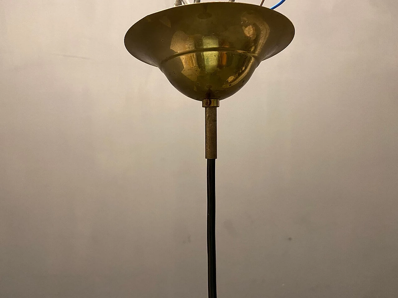 Satin-finish glass pendant lamp, 1970s 1327864