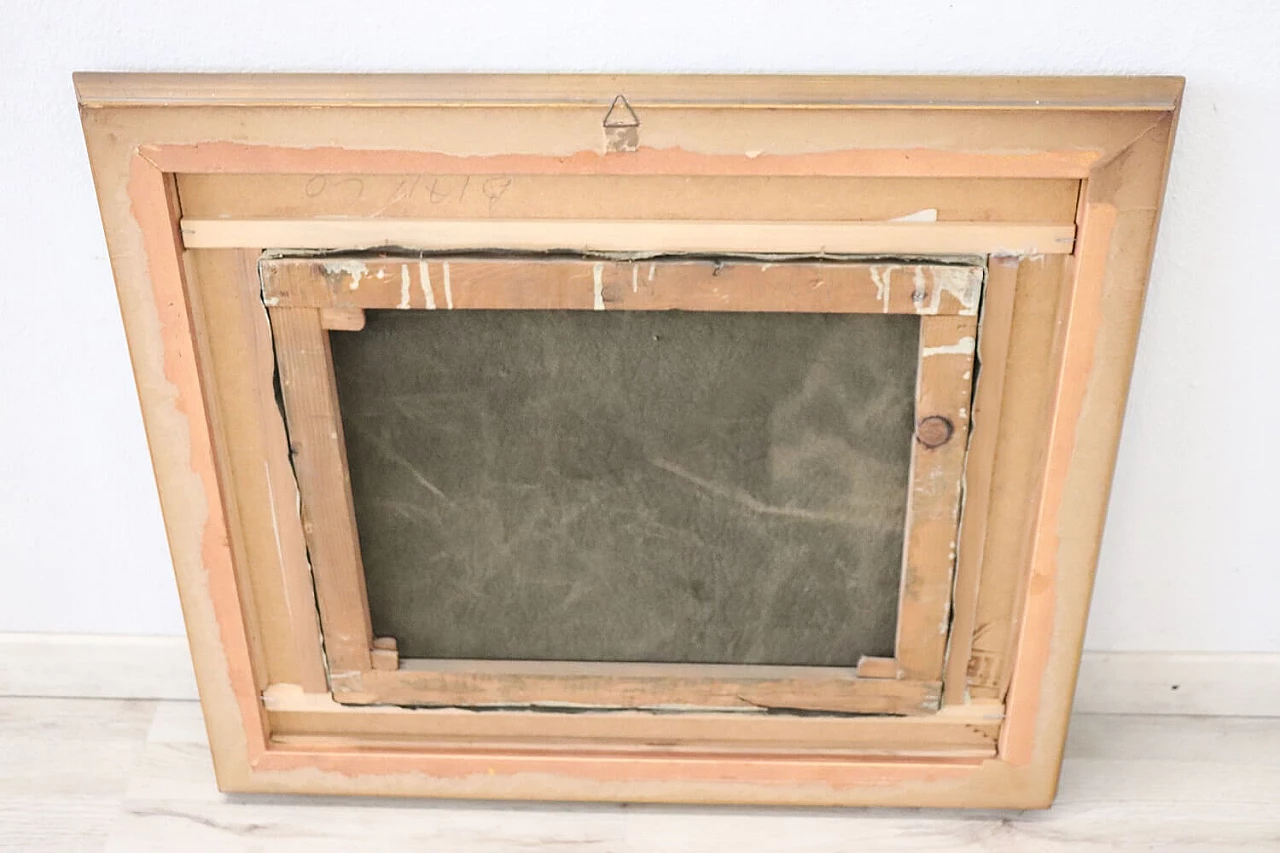 Oil painting on canvas marine with fishermen, 40s 1327911