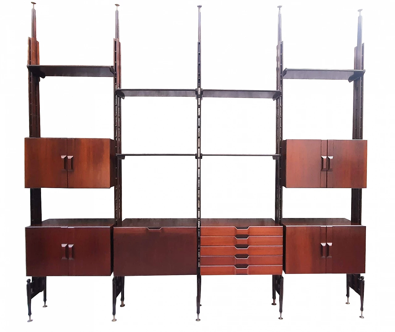 Libreria modulare a Palissandro nello stile di Franco Albini, anni '50 1328367