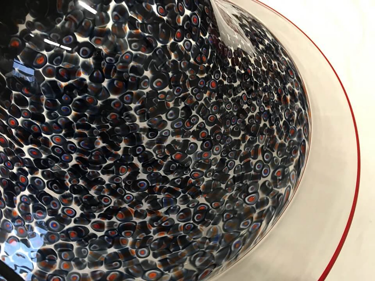 Neverrino Murano glass chandelier by Vistosi, 70s 1328564