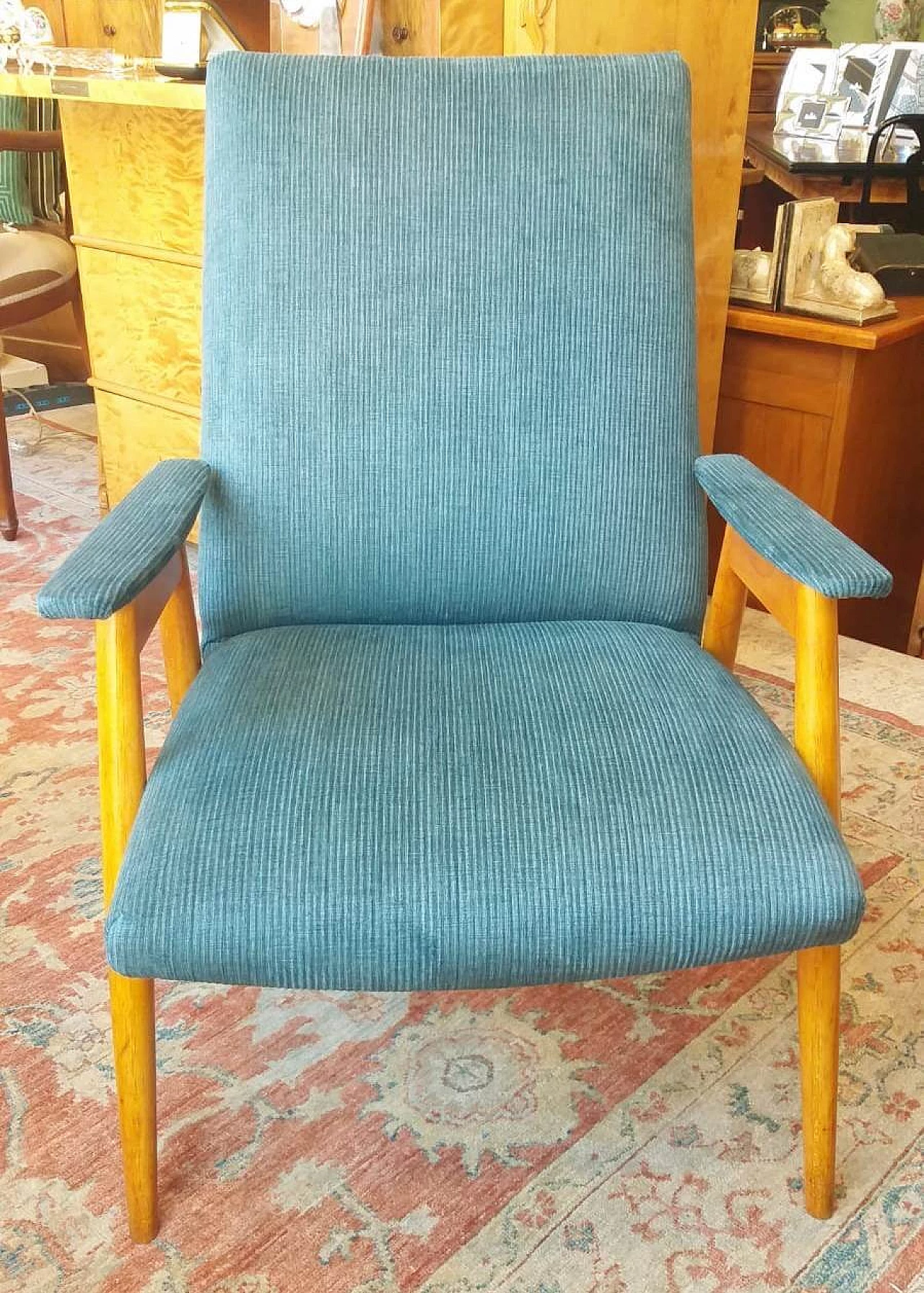 Danish beech armchair, 1970s 1329346