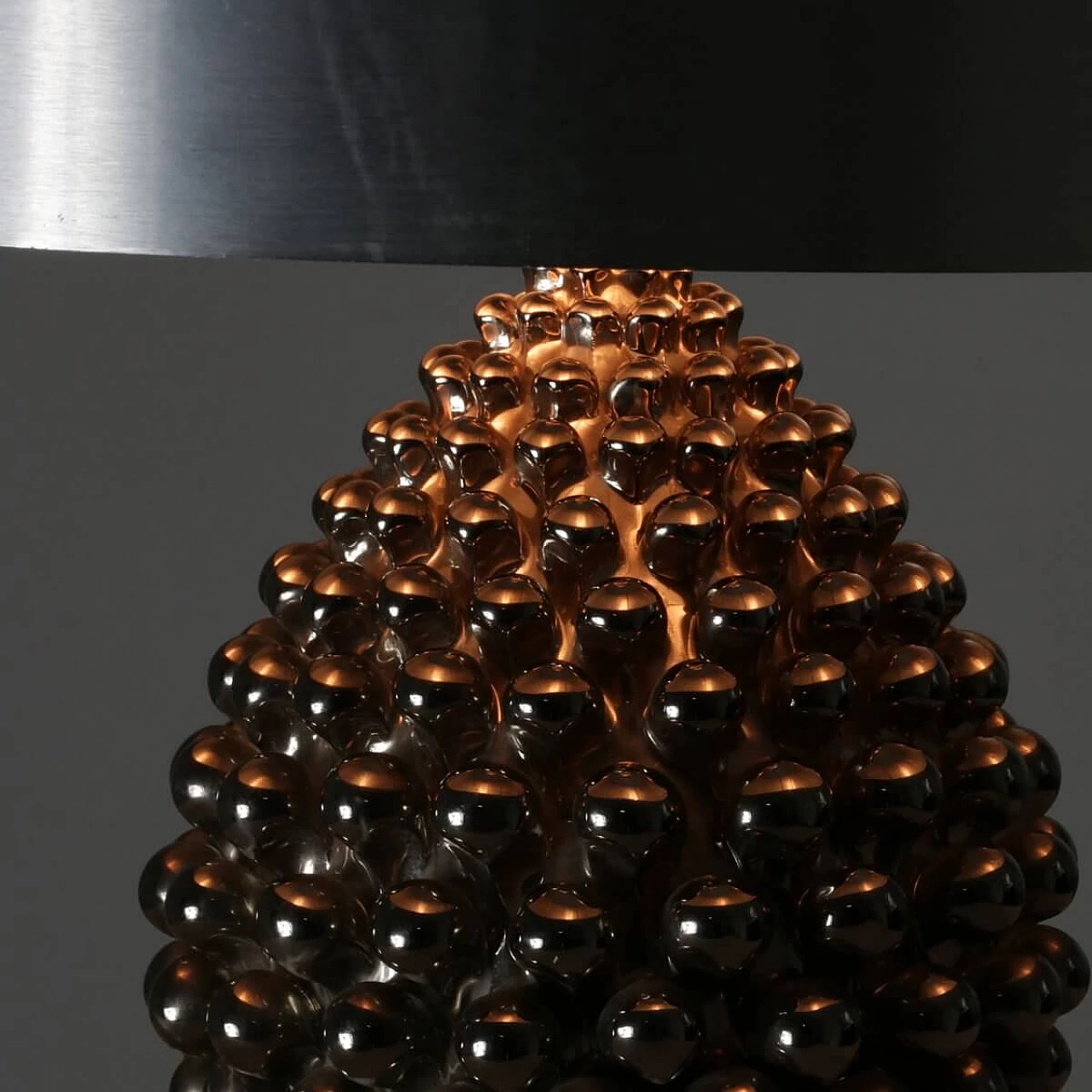 Table lamp in metal and ceramic, 50s 1329507