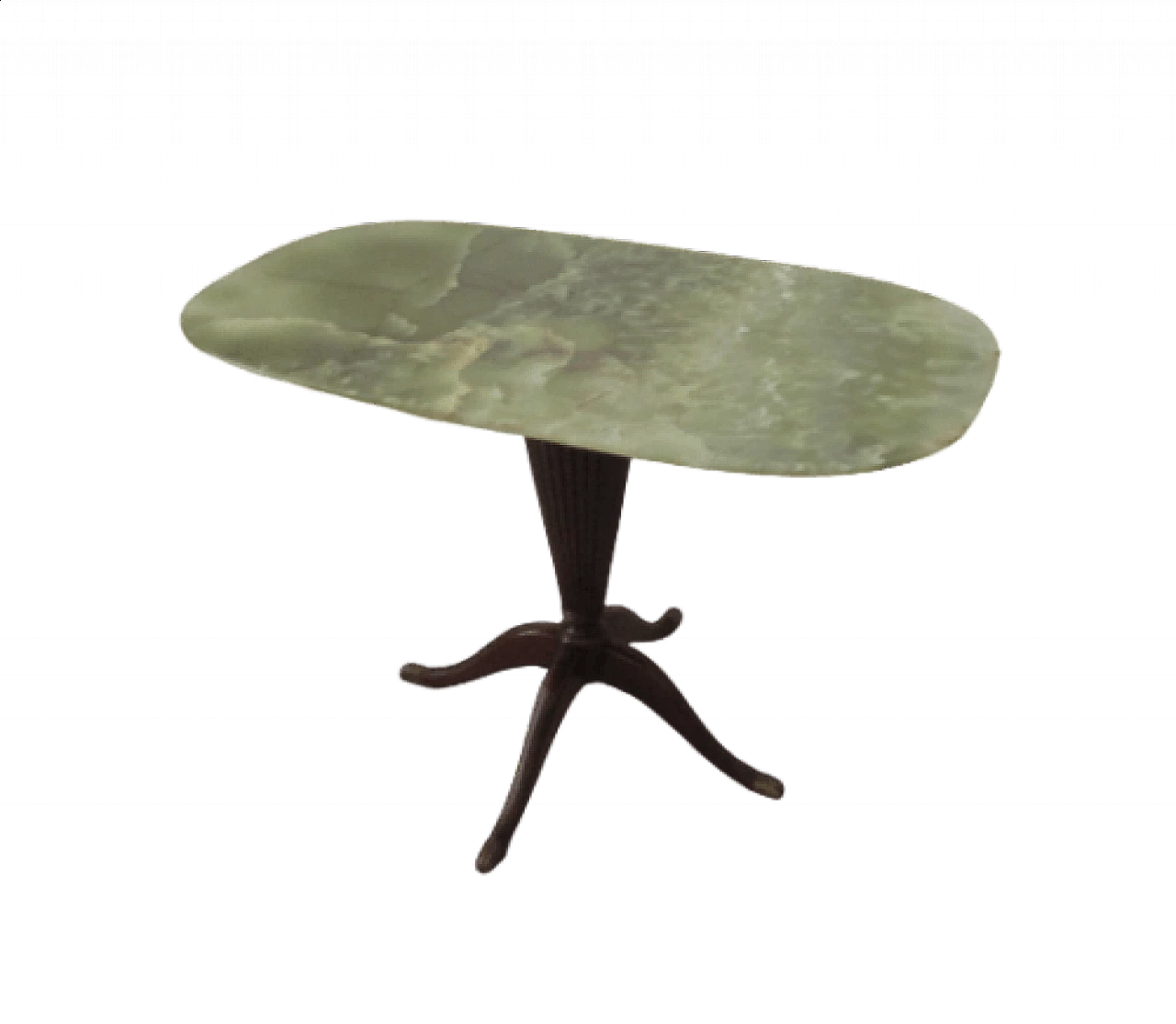 English mahogany coffee table with onyx top, 1950s 1329832