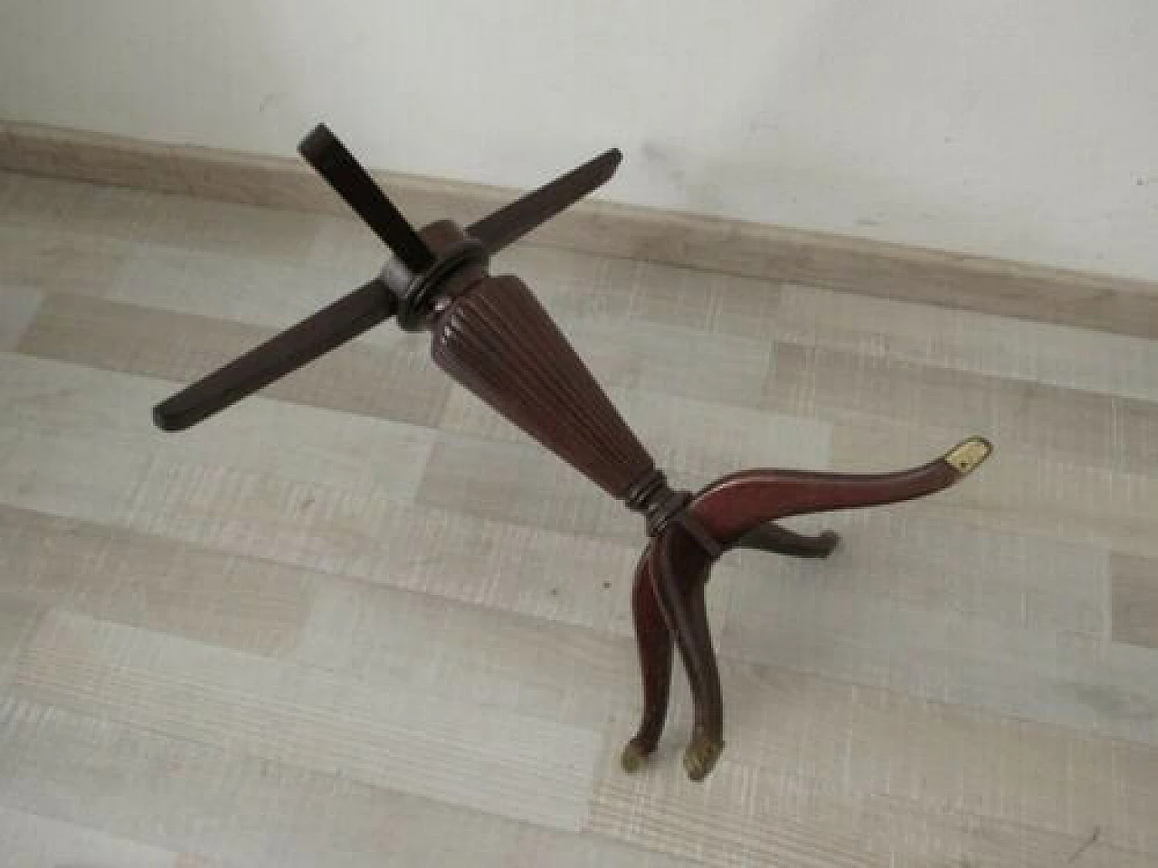 English mahogany coffee table with onyx top, 1950s 1329843