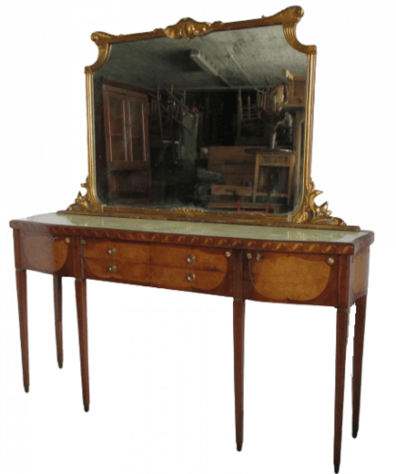 Walnut sideboard with mirror, 1950s 1329861