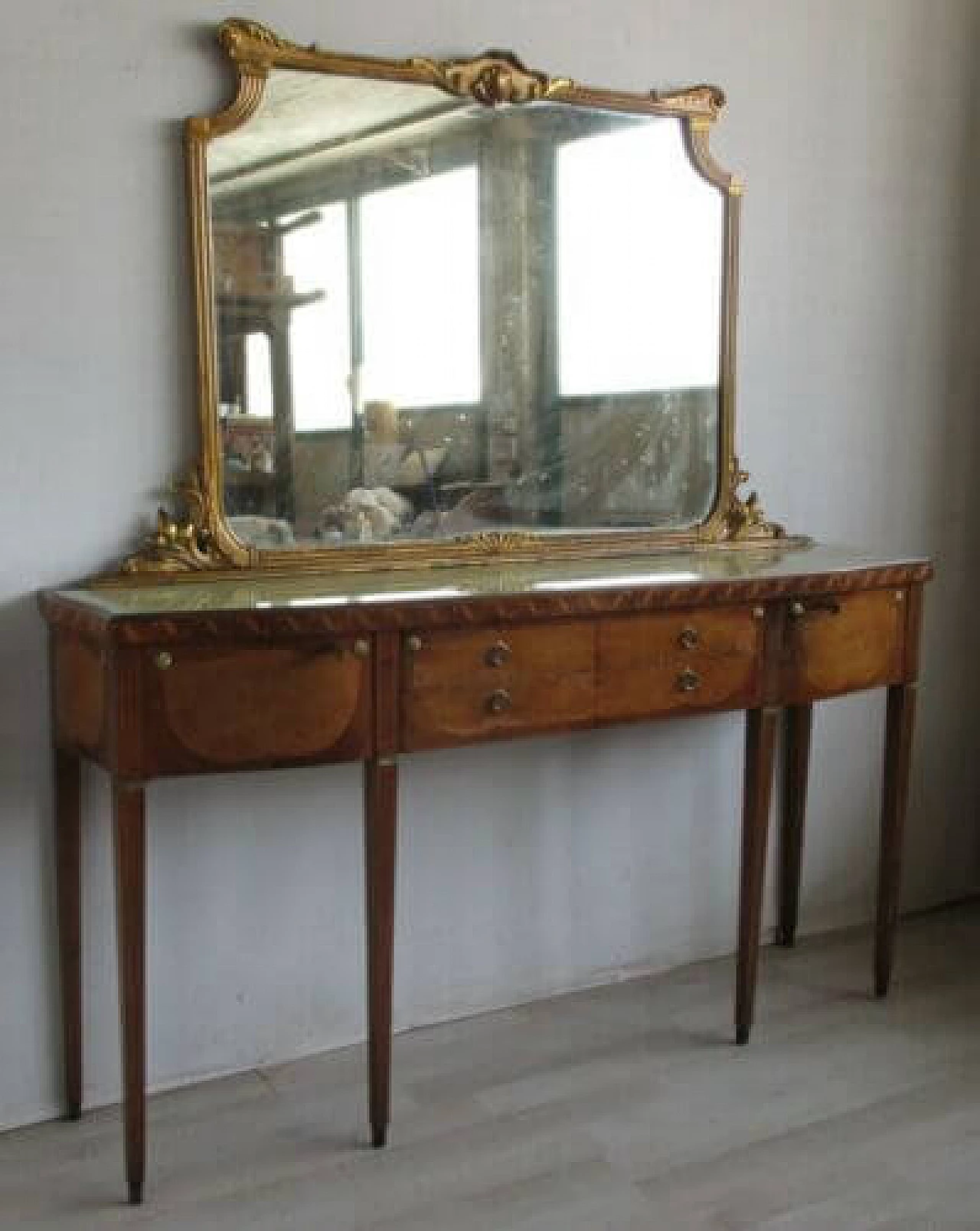 Walnut sideboard with mirror, 1950s 1329862