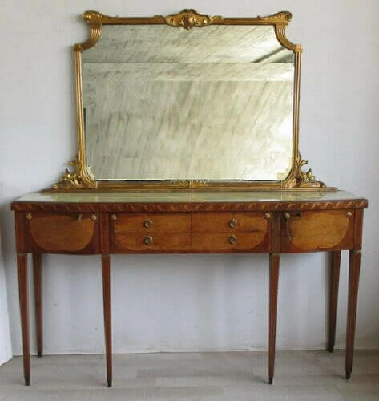 Walnut sideboard with mirror, 1950s 1329863